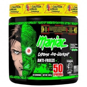 Terror Labz Pré-Treino Maniac Extreme 30 Doses Green Apple