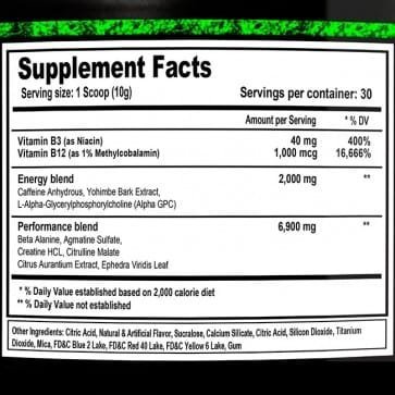 Terror Labz Pré-Treino Maniac Extreme 30 Doses Green Apple - Imagem 2